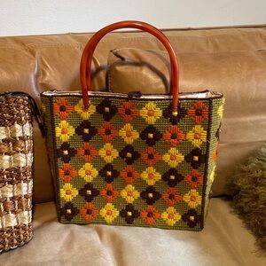 Woven flower bag